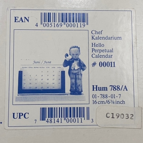 Vintage Hummel Goebel 788/A Hello Perpetual Calendar Collectible Figurine - Picture 13 of 15